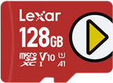 Lexar microSDXC Card 128GB PLAY 1066x UHS-I U3 up to 150MB/s (LMSPLAY128G-BNNNG)