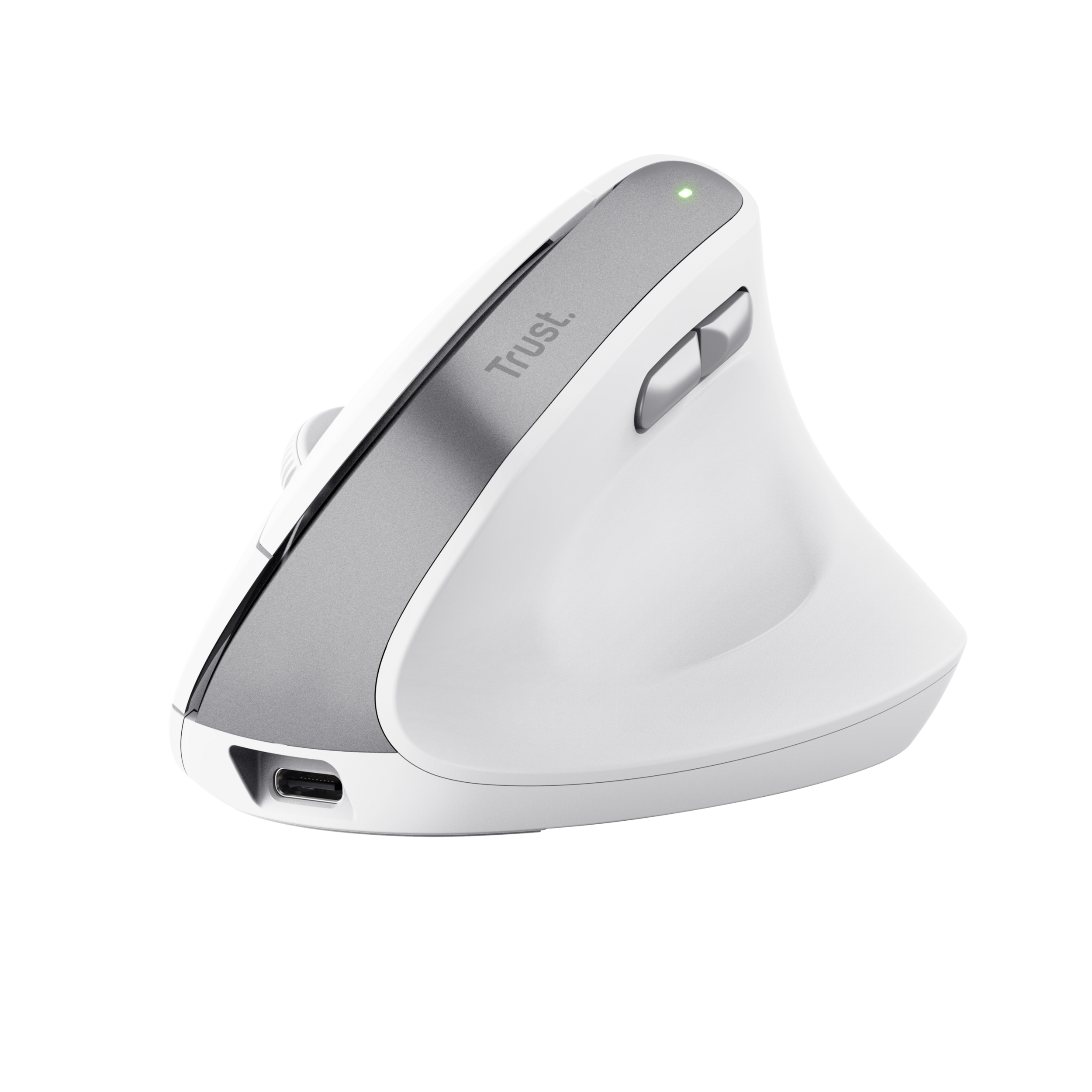 Trust Bayo II Vertikale Ergonomische Maus 6 Tasten Kabellos 2,4 GHz Weiß