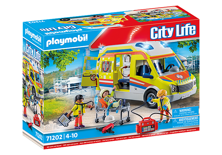 Playmobil City Life Rettungswagen mit Licht & Sound (71202)