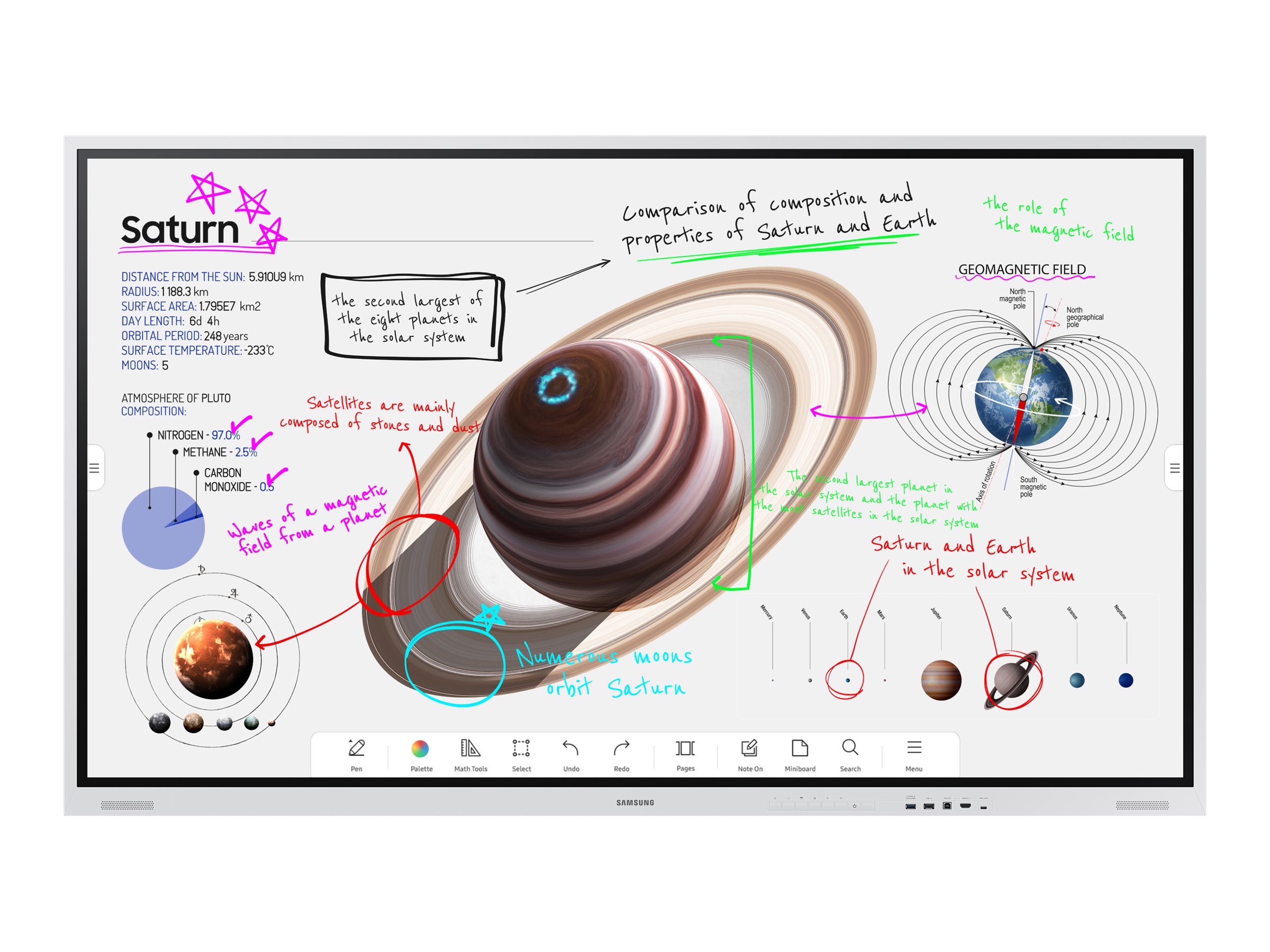 Samsung Flip Pro WM75B 75" 4K UHD Touch-Display Interaktives Whiteboard Hellgrau