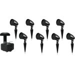 OMNITRONIC Set GSUB-8 Bodeneinbau-Subwoofer + 8x PS-2.5GS Projektorlautsprecher, schwarz (20000455)