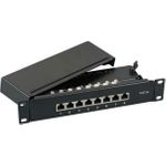 EFB-Elektronik Mini-Patchpanel STP 8xRJ45 Cat.6A, 10- 1HE, RAL9005 schwarz Hersteller: EFB Elektronik (37737SW.8)