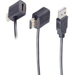 shiverpeaks BS10-01002 Videokabel-Adapter 0,5 m HDMI Typ A (Standard) HDMI + USB Schwarz (BS10-01002)