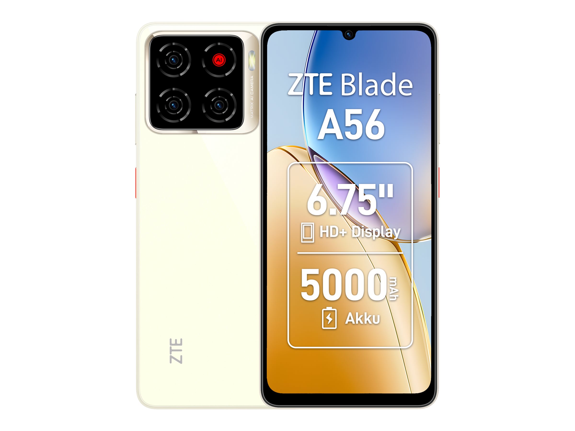 ZTE Blade A56 6.75" 4 GB RAM 64 GB Android 15 Schwebendes Gold