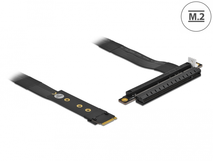 Delock M.2 Key M to PCIe x16 NVMe Adapter mit 20 cm Kabel Schwarz