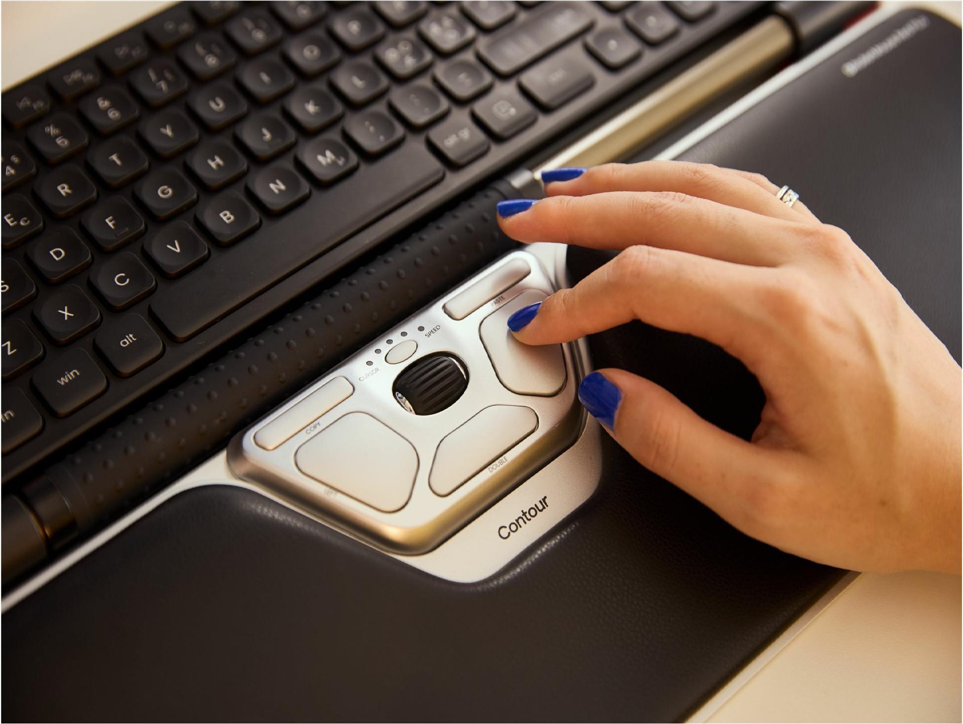 Contour RollerMouse Red Plus zentrale Maus USB-C Schwarz, Silber