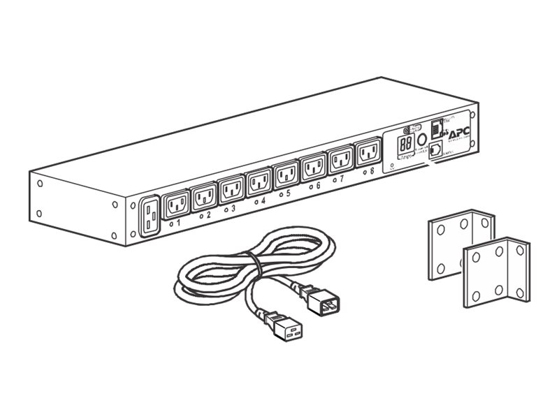 APC Switched Rack PDU AP7921B 1U 16A 208/230V 8x C13 Schwarz