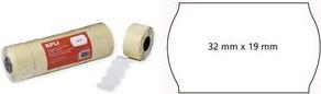 agipa Etiketten für Preisauszeichner, 32 x 19 mm selbstklebend, 2-zeilig, nicht ablösvar, für agipa Preis- - 6 Stück (100927)