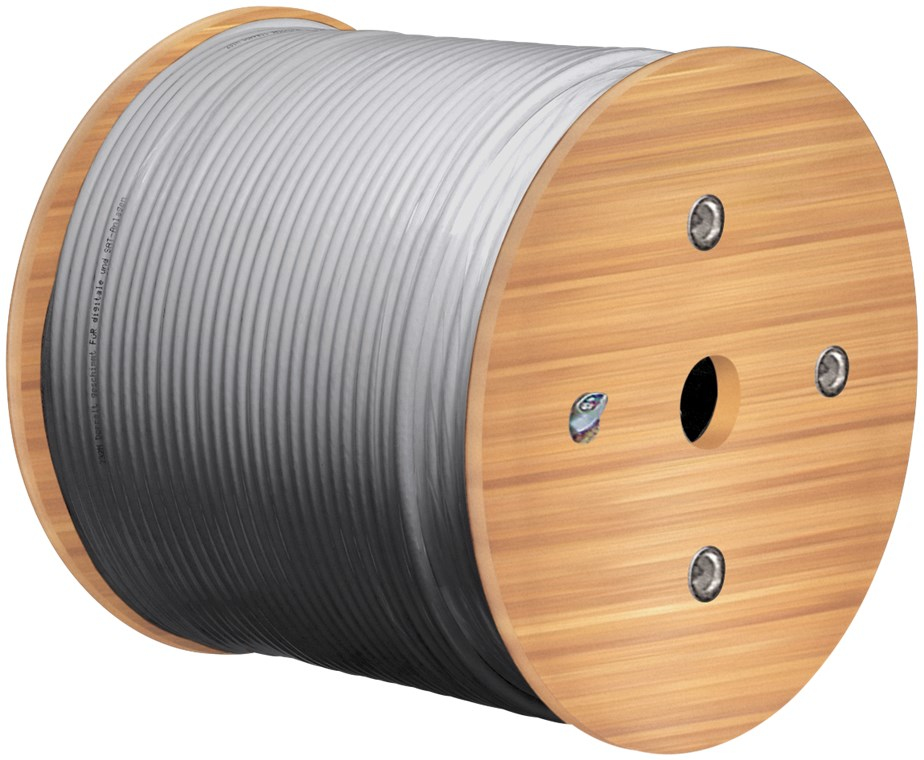 goobay CAT 6a Netzwerkkabel S/FTP PiMF 305 m Grau