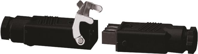 SOMFY Hirschmann Stecker + Kupplung KIT inkl. Sicherungsbügel, schwarz 1 (9701566)