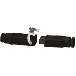 SOMFY Hirschmann Stecker + Kupplung KIT inkl. Sicherungsbügel, schwarz 1 (9701566)