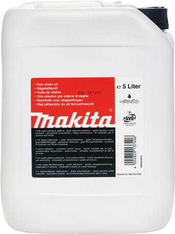 Makita Sägeketten-Öl 5 Liter, Mineralisch 988002658 Art des Zubehörs sonstige, Mineralisches Sägekettenöl im 5 Liter Behälter. (988002658)