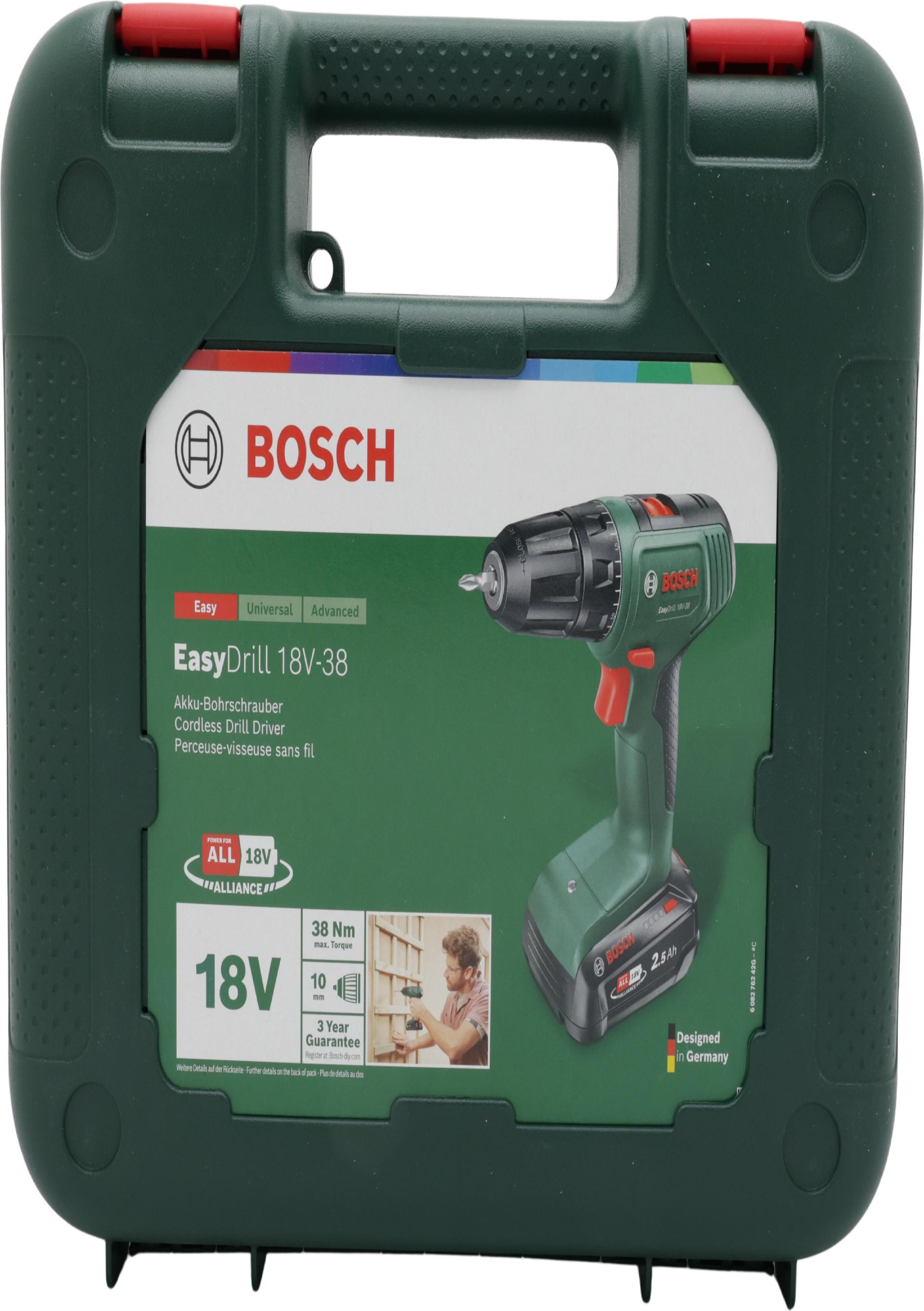 Bosch EasyDrill 18V-38 0615A5008K Akku-Bohrschrauber 18 V 2.5 Ah Li-Ion inkl. Akku inkl (0615A5008K)