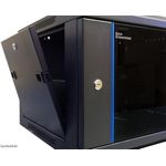 19" Wandgehäuse, 4HE, tiefschwarz (RAL9005) 600 x 450mm, fertig montiert, Good Connections® (GC-R0005)