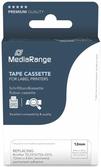 MediaRange Schriftbandkassette schwarz auf weiß 4m x 12mm (MRBTZ231S)