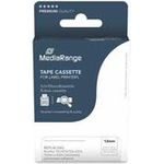 MediaRange Schriftbandkassette schwarz auf weiß 4m x 12mm (MRBTZ231S)