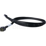 BlueLAN internes MiniSAS Hybrid Kabel, passiv, Mini-SAS HD (SFF-8643) auf Mini-SAS (SFF-8087), Impedanz = 100 Ohm, bis zu 6 Gbps Datenraten, AWG30, 50cm (BLIS4387-50CM)