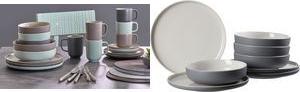 Ritzenhoff & Breker Tafelservice JASPER, grau, 8-teilig aus Steinzeug, Innen- und Oberseiten mit Glanzlasur - 1 Stück (407655)