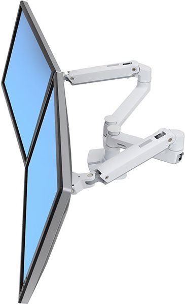 ERGOTRON LX Dual Monitor Arm in Weiß