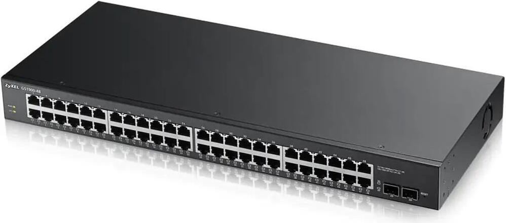Zyxel GS1900-48 Smart Switch 48-Port Gigabit L2 Rackmount Schwarz