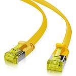 Helos ultra flaches Patchkabel U/FTP Cat 6a gelb 1,0m (205247)