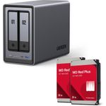 Ugreen NASync DXP2800 NAS System 2-Bay+ Western Digital Festplatte 2 x 8 - Storage Server (25369 & 2x WD80EFPX)