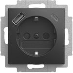 BUSCH JAEGER BJ 20 EUCB2USBAC-915 SCHUKO USB-Steckdosen-Einsatz Safety+ mit USB A/C (2CKA002011A6342)