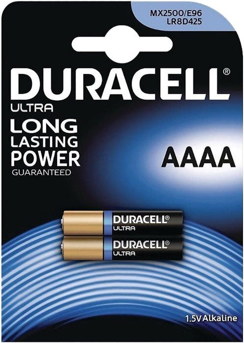 Duracell Ultra MN2500 AAAA Alkalibatterie 1.5 V Schwarz, Gold