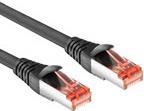 ACT Black 0.5 meter CAT6A U/FTP PVC high flexibility tangle-free patch cable snagless with RJ45 connectors (FB5000)