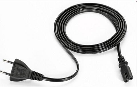 ARTDEV Netzanschlusskabel (Netzkabel), Eurostecker an Euro 8 Buchse, schwarz, 2pol. (EURO-NETZKABEL)