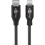 Goobay USB-C™ Lade- und Synchronisationskabel, 2 m, Schwarz - MFi-Kabel für Apple iPhone/iPad Schwarz (39447)