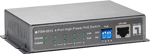 5-Port Fast Ethernet High Power PoE Switch (120W) Hersteller: LEVELONE (FSW-0513)