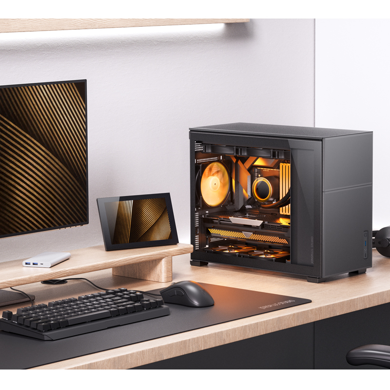 Jonsbo D31 MESH Micro-ATX Gehäuse, Tempered Glass, Schwarz