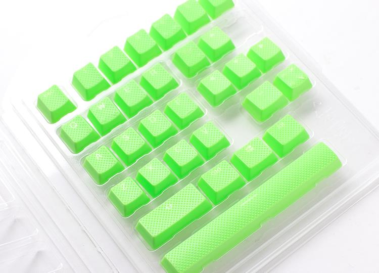 Ducky Rubber Keycap Set, 31 Tasten, Double-Shot, gummiert, für Backlight - grün (DKSA31-USRDGNNO1)
