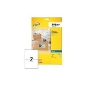 Avery - Adressetiketten - weiß - 199,6 x 143,5 mm 50 Etikett(en) (25 Bogen x ... - Avery - Adressetiketten - weiß - 199,6 x 143,5 mm 50 Etikett(en) (25 Bogen x ...