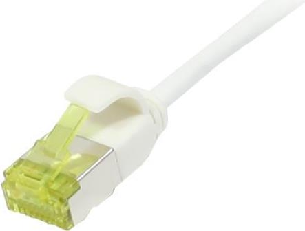 Patchkabel RJ45, CAT6A 500Mhz,10m, weiss, U/FTP, slimline rund d=3,8mm, TPE/LSZH(Superflex), AWG32, mitCat.7 Rohkabel, Synergy 21 (S217329V3)