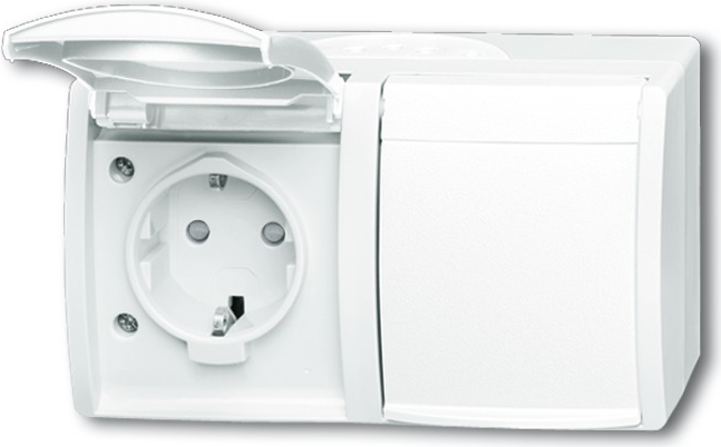 Busch Jaeger 2084-0-0723 Steckdose CEE 7/3 Weiß (2084-0-0723)