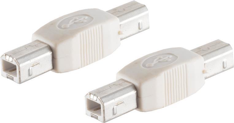 shiverpeaks BASIC-S USB Adapter USB-B Stecker - USB B-Stecker, im Polybeutel mit Eurolochung (BS77042)