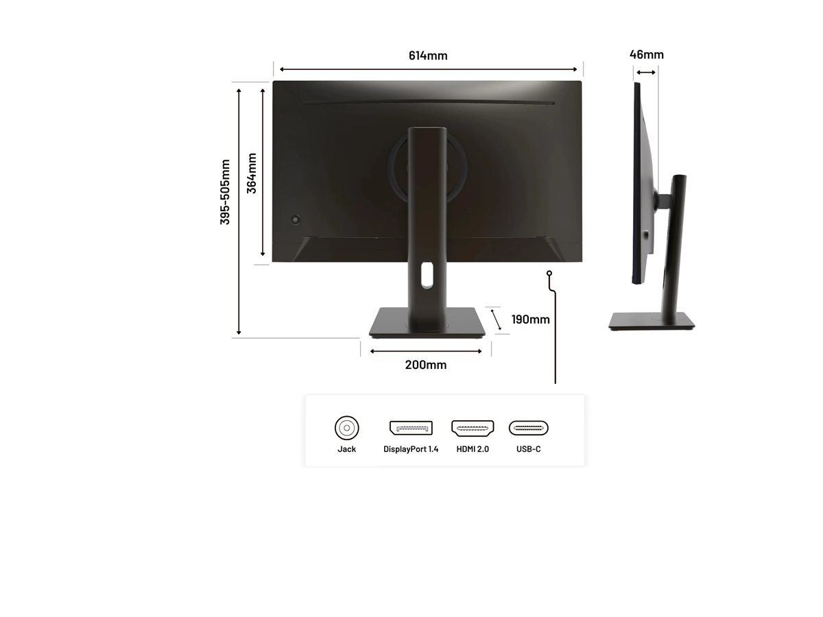 JAPANNEXT WQHD Monitor 68,6 cm (27") 2560x1440 Pixel,IPS Panel, 8 ms, 75 Hz, AMD FreeSync, HDMI, DisplayPort (JN-IPS270WQHD75F-C65W-HSP-W)