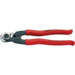 Knipex 95 61 190 Drahtseilschere Geeignet für (Abisoliertechnik) Alu- und Kupferkabel, ein- und mehrdrähtig, mittelharte Drahtseile 7 mm 10 mm² 7