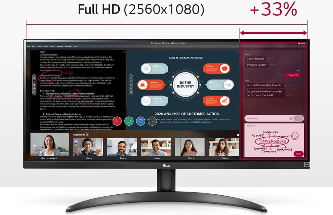 LG 29WP500-B 29" UltraWide Full HD IPS Monitor Schwarz