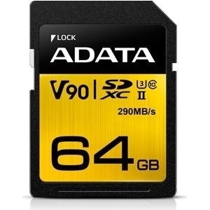 ADATA Premier ONE Flash Speicherkarte 64GB UHS II U3 Class10 SDXC UHS II (ASDX64GUII3CL10 C)  - Onlineshop JACOB Elektronik
