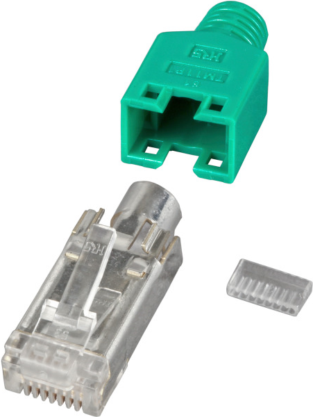 RJ45-Hirose Stecker STP, TM11 grün, 50 Stück, 3 Elemente, Cat.5e Hersteller: HIROSE (H7540.8-50)
