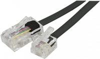 EXERTIS CONNECT Telefonkabel, RJ11 Stecker an RJ45 Stecker , Schwarz , 7,0m