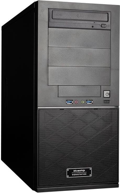 bluechip BUSINESSline WS1400 - MDT - 1 x Ryzen 9 5900X / 3,7 GHz - RAM 16GB - SSD 500GB - NVMe - DVD-Writer - Quadro P1000 V2 - GigE - Win 10 Pro 64-Bit - Monitor: keiner - Schwarz - BTO (850389)