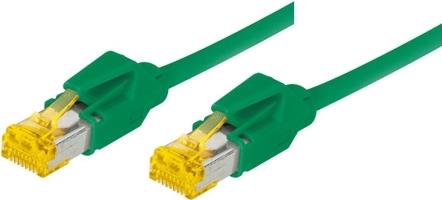 Patchkabel S/FTP, PiMF, Cat 6a, grün, 10,0 m Für 10 Gigabit/s, halogenfrei, mit Draka-Kabel und Hirosesteckern TM31 (bisherige Bezeichnung S/STP) (72210G)