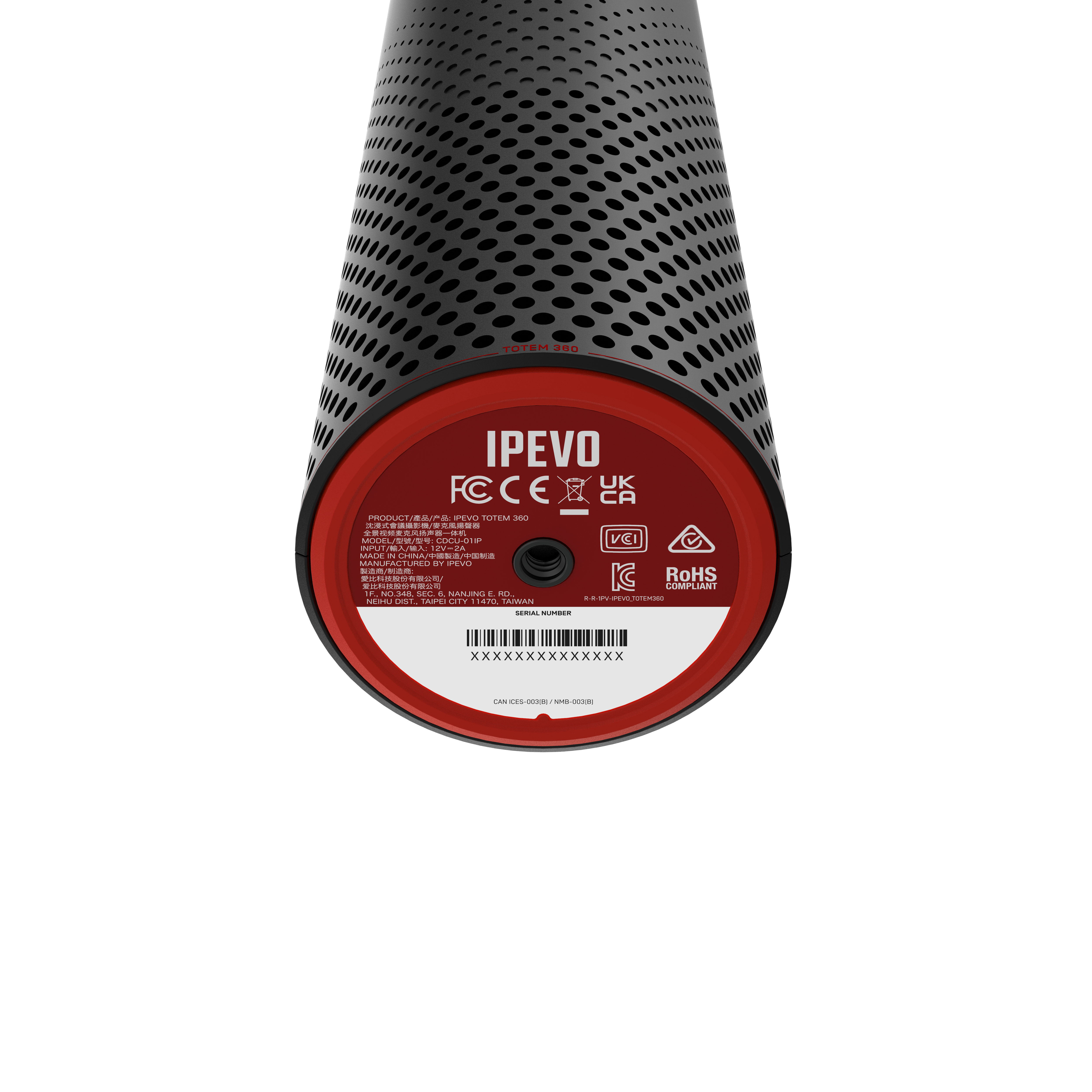 IPEVO TOTEM 360 Konferenzkamera 5K Schwarz