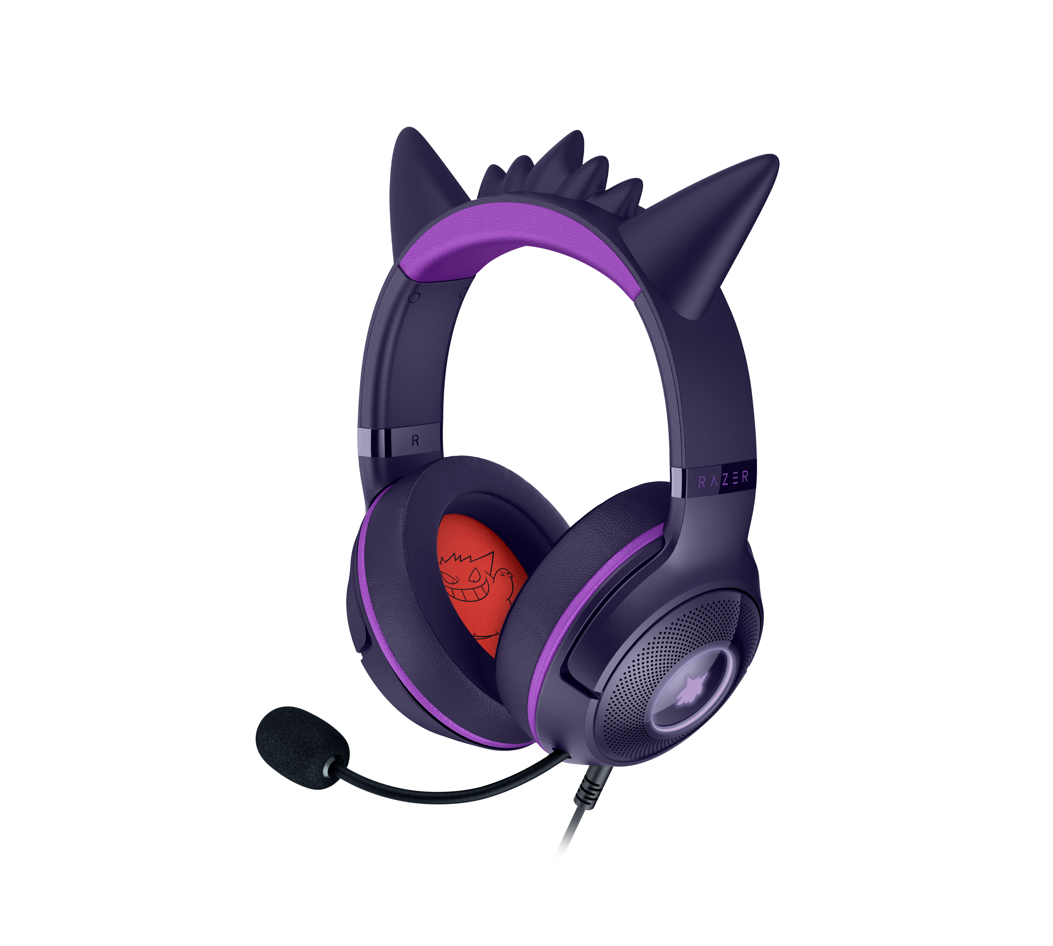 Razer Kraken Kitty V2 Pokémon Gengar Edition Gaming Headset USB-A Rosa, Lila