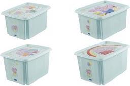 keeeper Aufbewahrungsbox karolina "Peppa Pig", 45 Liter Dreh-/Stapelbox mit Deckel, aus PP, aquamarine, mit - 1 Stück (1223962433600)