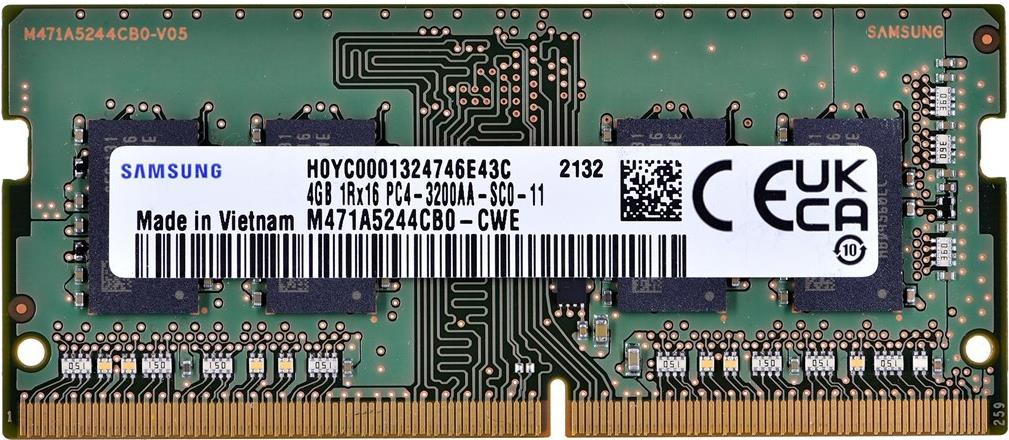 Samsung M471A5244CB0-CWE Speichermodul 4 GB 1 x 4 GB DDR4 3200 MHz ECC (M471A5244CB0-CWE_3M)